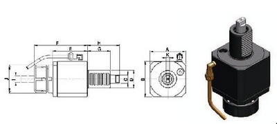 轴向筒夹动力刀座