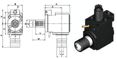 径向弹性攻牙动力刀座
