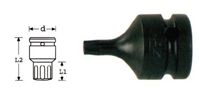 1/2"内六星强力套头