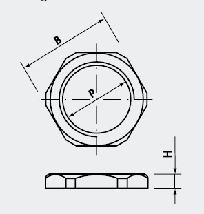 黄铜锁紧螺母GEGENMUTTERN AUS MESSING